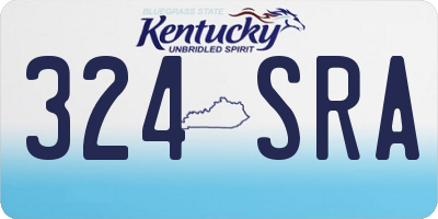 KY license plate 324SRA