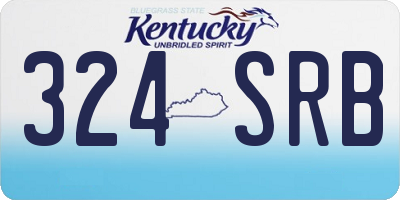 KY license plate 324SRB