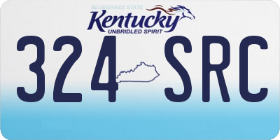 KY license plate 324SRC