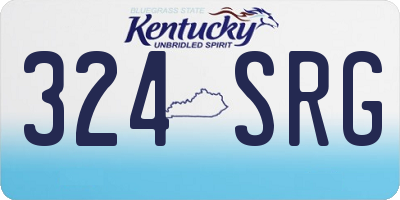 KY license plate 324SRG