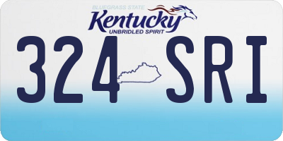 KY license plate 324SRI
