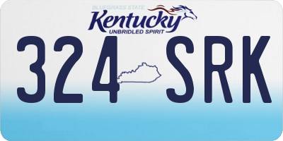 KY license plate 324SRK