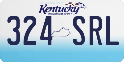 KY license plate 324SRL