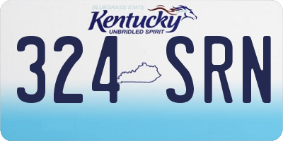 KY license plate 324SRN