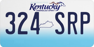 KY license plate 324SRP
