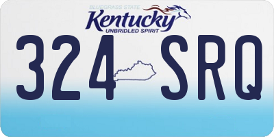 KY license plate 324SRQ