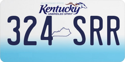 KY license plate 324SRR