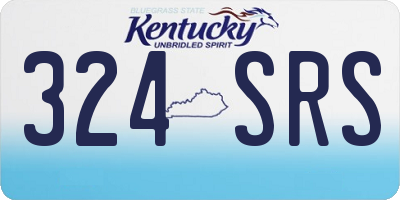 KY license plate 324SRS