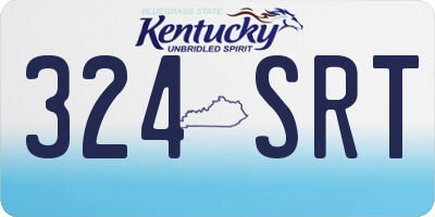 KY license plate 324SRT