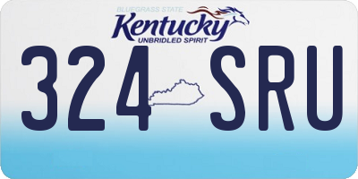 KY license plate 324SRU