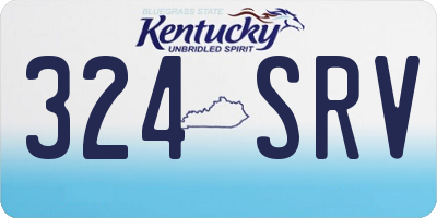 KY license plate 324SRV