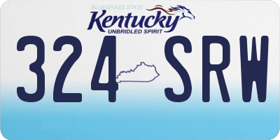 KY license plate 324SRW