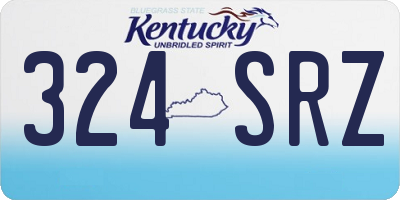 KY license plate 324SRZ