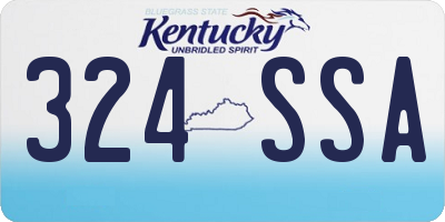 KY license plate 324SSA