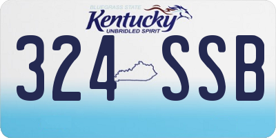 KY license plate 324SSB