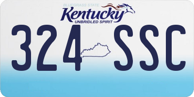 KY license plate 324SSC