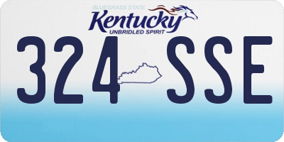 KY license plate 324SSE