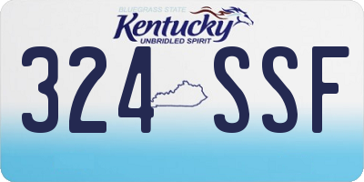 KY license plate 324SSF