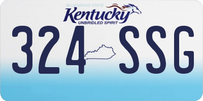 KY license plate 324SSG