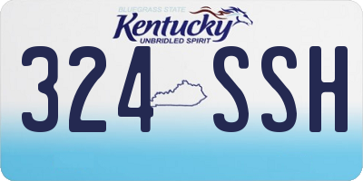 KY license plate 324SSH