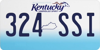 KY license plate 324SSI