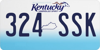 KY license plate 324SSK