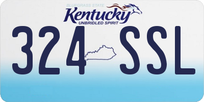 KY license plate 324SSL