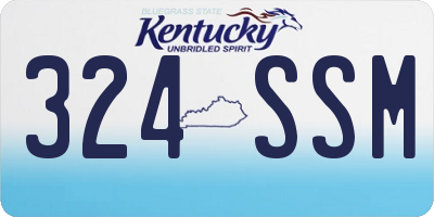 KY license plate 324SSM