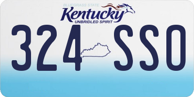 KY license plate 324SSO