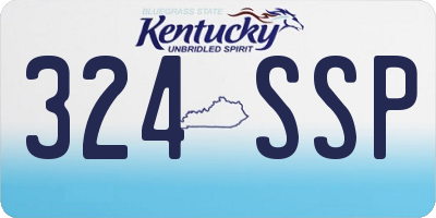 KY license plate 324SSP