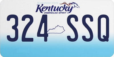 KY license plate 324SSQ