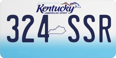 KY license plate 324SSR