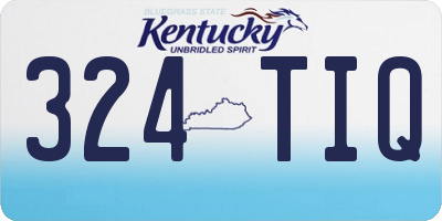 KY license plate 324TIQ