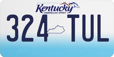 KY license plate 324TUL