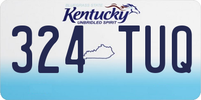 KY license plate 324TUQ