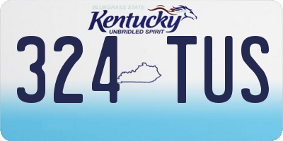 KY license plate 324TUS