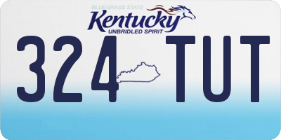 KY license plate 324TUT