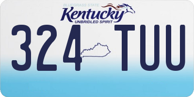 KY license plate 324TUU