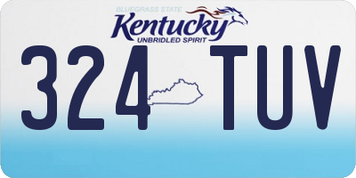 KY license plate 324TUV