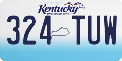 KY license plate 324TUW