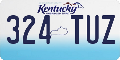 KY license plate 324TUZ