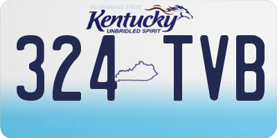 KY license plate 324TVB
