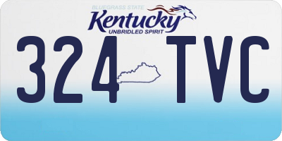 KY license plate 324TVC