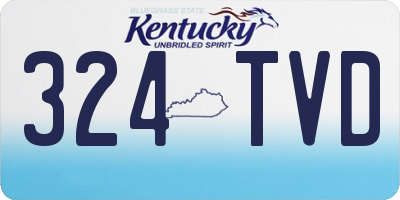 KY license plate 324TVD