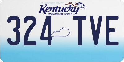KY license plate 324TVE