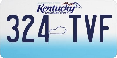 KY license plate 324TVF