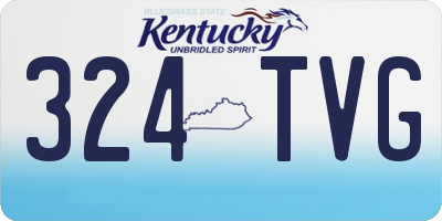 KY license plate 324TVG