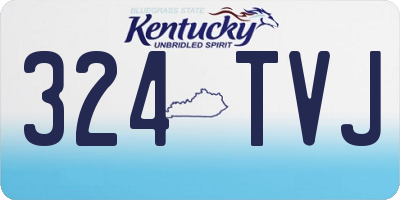 KY license plate 324TVJ