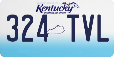 KY license plate 324TVL