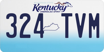 KY license plate 324TVM